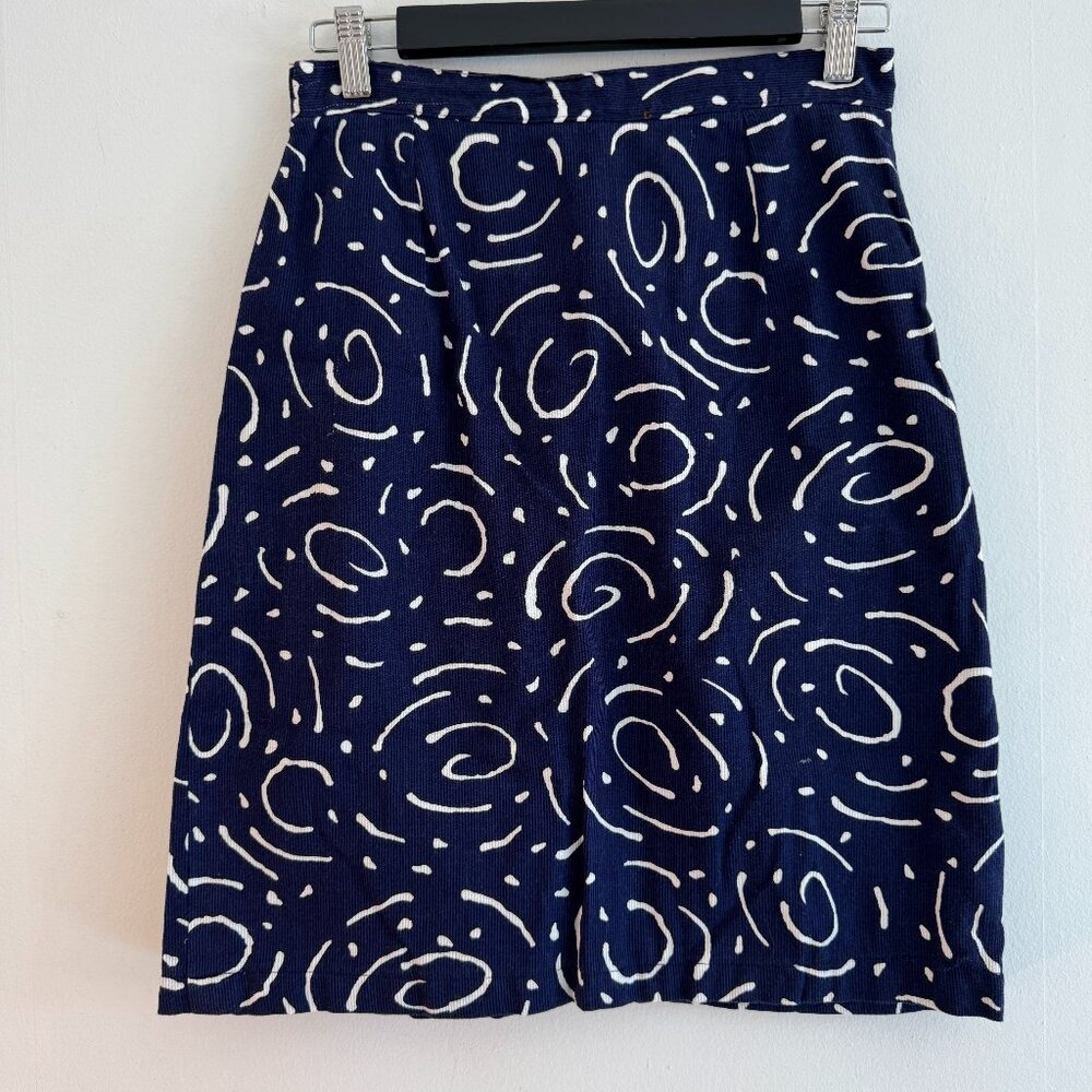 Vintage Midi Skirt with pattern